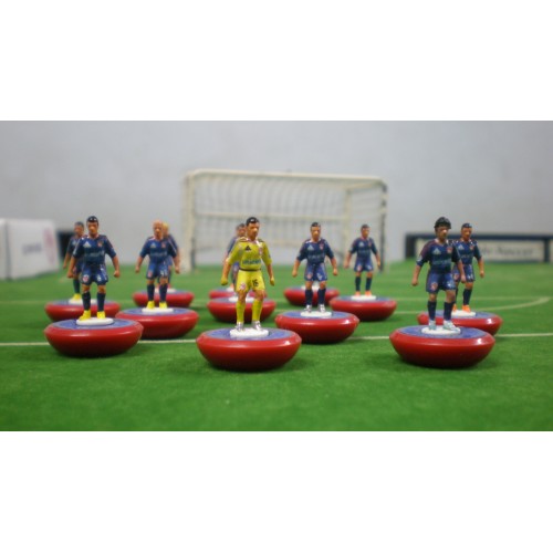 Subbuteo Andrew Table Soccer Olympiacos away kit 2015-2016 on Lightweight Bases
